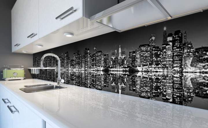 Светящийся фартук для кухни из стекла | Kitchen cabinets, Kitchen, Home decor