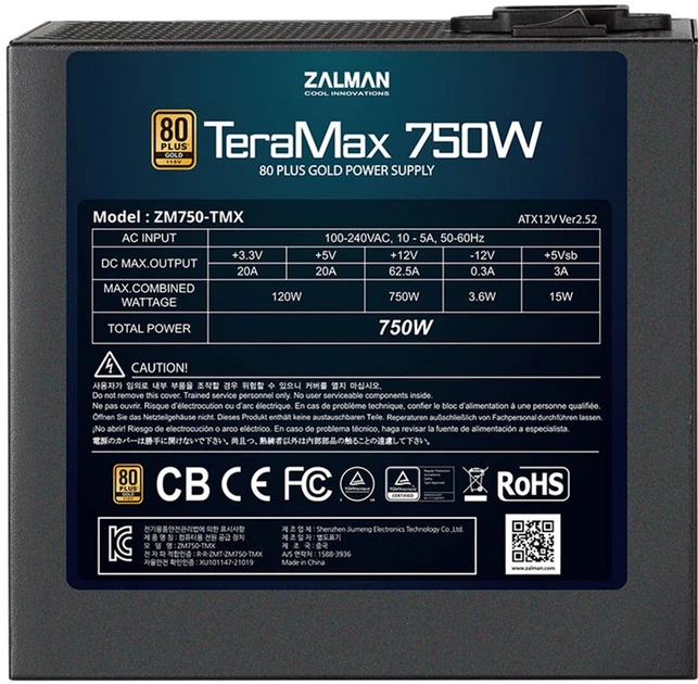 Блок питания Zalman TERAMAX (750W) ZM750-TMX - изображение 4
