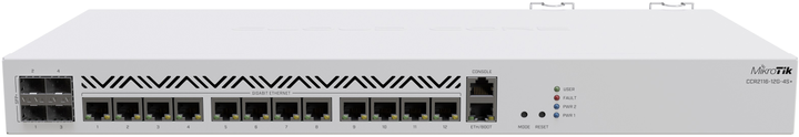 Маршрутизатор MikroTik CCR2116-12G-4S+ (12xGE, 4xSFP+, RouterOS 7 ...