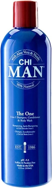 Акція на Шампунь, кондиціонер та гель для душу для чоловіків Chi Man The One 3-In-1 Shampoo, Conditioner And Body Wash 739 мл від Rozetka