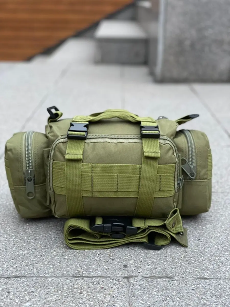 Рюкзак тактический с подсумками Eagle B08 55 литр Green Olive - изображение 10