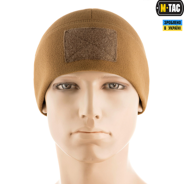 M-Tac шапка Watch Cap Elite флис (270г/м2) з липучкою Coyote Brown L (00-00008017) - зображення 2