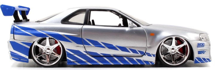 Metalowy samochód Jada Fast and Furious Nissan Skyline BNR-34 2002 1:24 (SBA253203044) - obraz 3