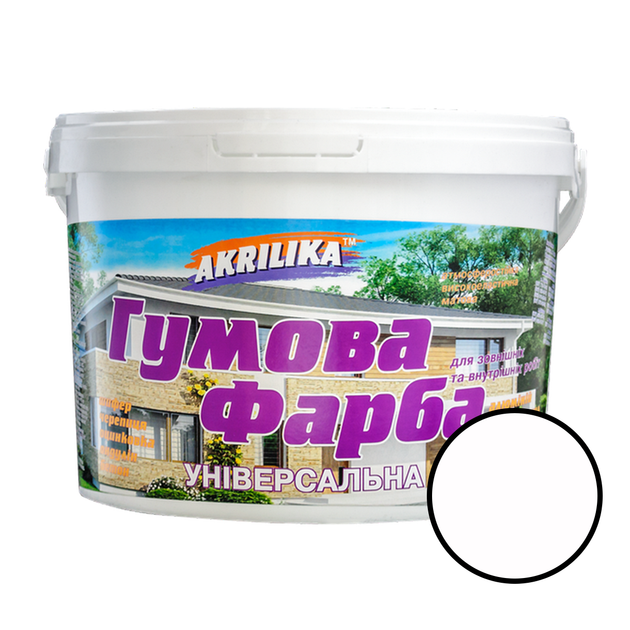 Резиновая краска Akrilika белый 1.2кг – фото, отзывы, характеристики в ...