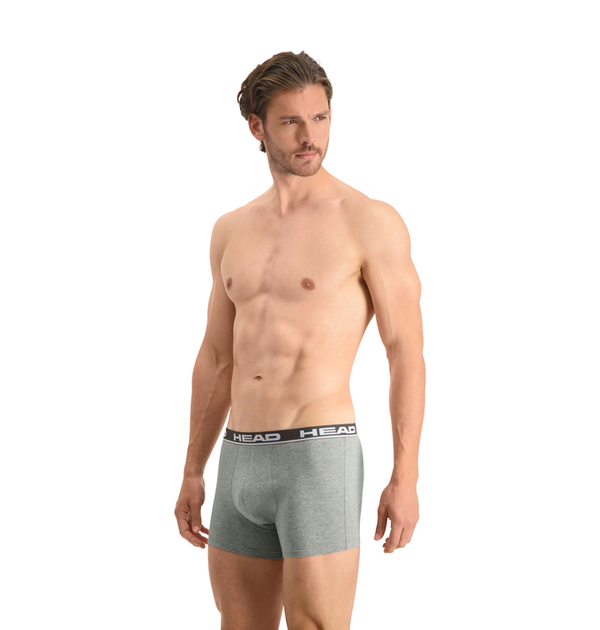 Трусы-боксеры Head BASIC BOXER 2P Светло-серый; Серый M (701202741-012) - Фото 3 Трусы-боксеры Head BASIC BOXER 2P Светло-серый; Серый M (701202741-012) - изображение 3
