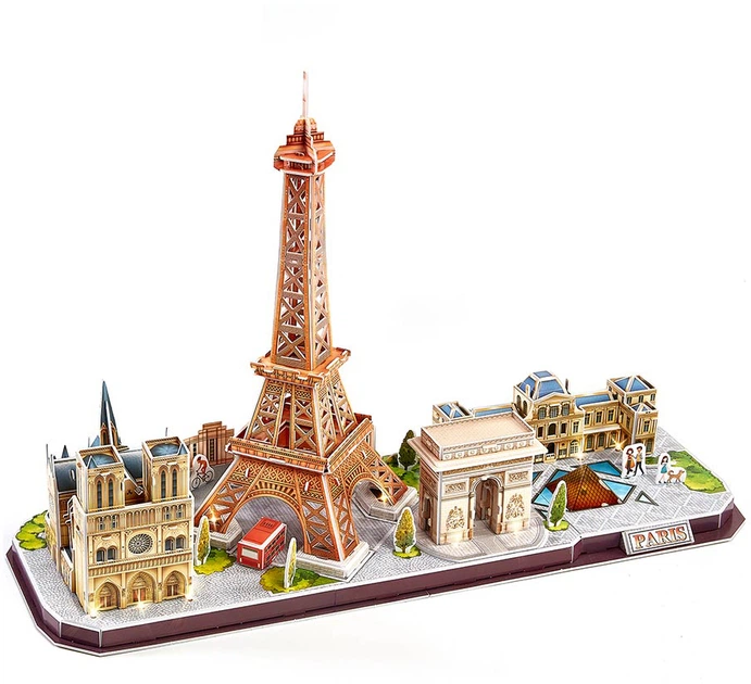 Puzzle 3D CubicFun z oświetleniem LED Paryż (L525h) (6944588205256) - obraz 2