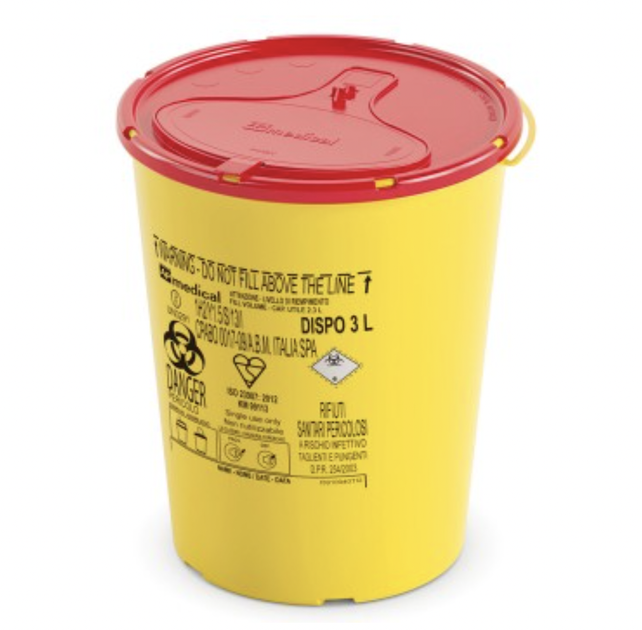 Контейнер для сбора игл и мед. отходов AP Medical DISPO емкость 3 л. с PP, круглый (00283) - изображение 1