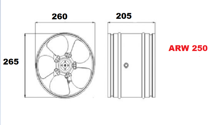 Вытяжной канальный вентилятор AirRoxy aRw 250 01-103 - изображение 6