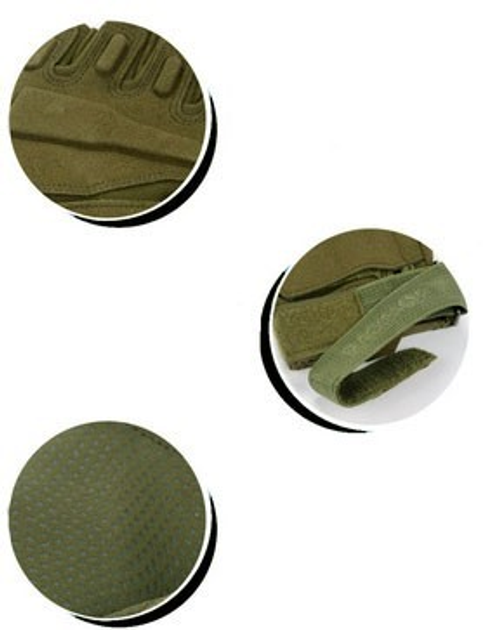 Тактические перчатки полнопалые BLACKHAWK Gloves, оливкового цвета, размер XL, TTM-05 K_2 №4 - изображение 2