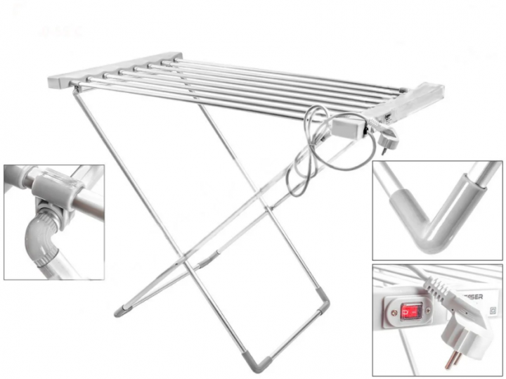 Складная электрическая сушилка для белья напольная Clothes Dry Besser PRO 120W (10291) - изображение 2