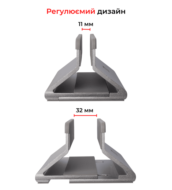 Металева підставка для ноутбука STR Aluminium Laptop Stand (C4) - Silver - зображення 5