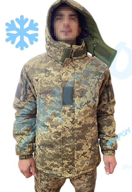 Куртка бушлат зимний военный, бушлат зимовий куртка військова піксель ЗСУ, розмір 62, Bounce HS-RD-0062 - зображення 1