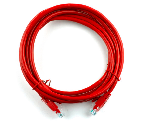 Патч-корд литой RITAR, UTP, RJ45, Cat.5e, 5m, красный, Cu (медь) - Фото 1 Патч-корд литой RITAR, UTP, RJ45, Cat.5e, 5m, красный, Cu (медь) - изображение 1