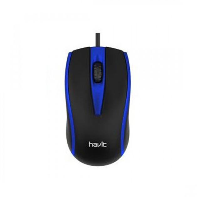 Дротова миша HAVIT HV-MS871 USB Blue (1200 DPI, 3 кл) - изображение 1