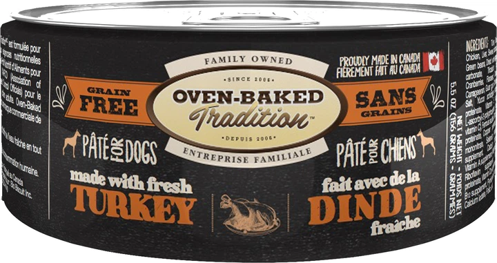 Влажный корм для собак Oven-Baked Tradition Bio Biscuit полностью беззерновой паштет из свежего мяса индейки 156 г (669066086702) - Фото 1 Влажный корм для собак Oven-Baked Tradition Bio Biscuit полностью беззерновой паштет из свежего мяса индейки 156 г (669066086702) - изображение 1