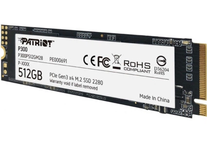 Накопичувач Patriot P300 512GB M.2 2280 NVMe PCIe 3.0 x4 (P300P512GM28) - изображение 2