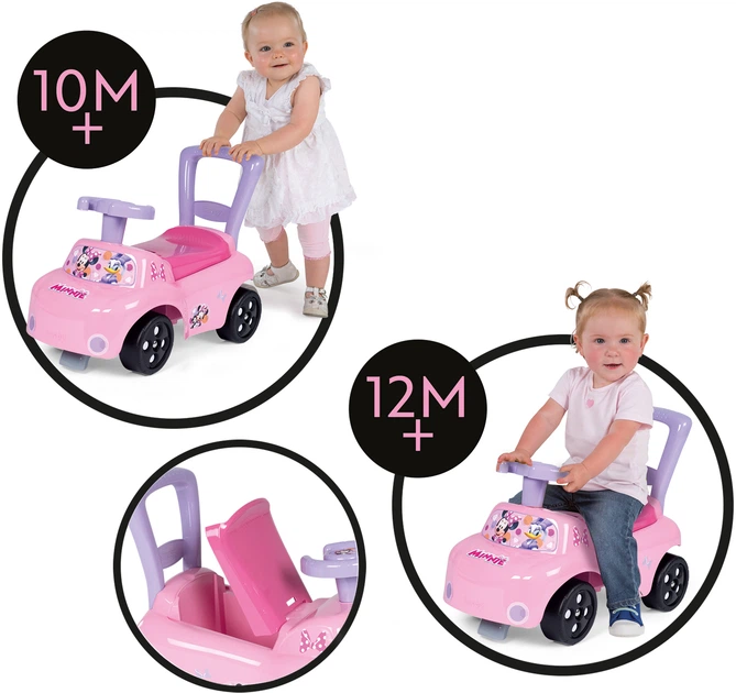 Jeździk Smoby Myszka Minnie Pink (720532) (3032167205322) - obraz 3