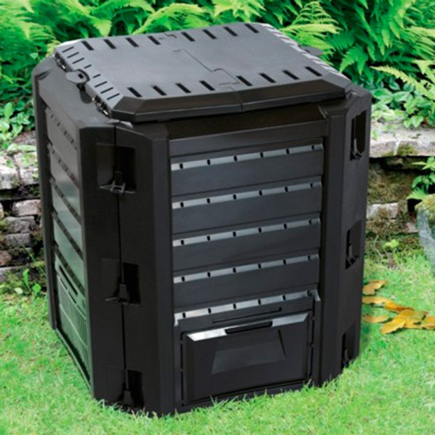 Компостер садовый COMPOGREEN 380 л Prosperplast 71,9х71,9х82,6 см (sad0001012) Черный - изображение 4