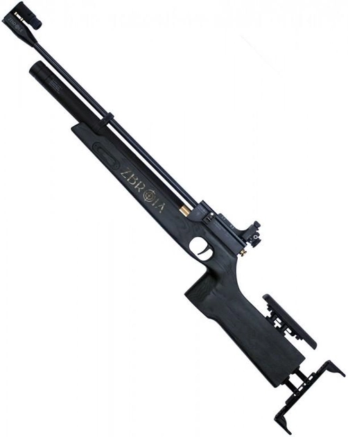 Пневматична (PCP) гвинтівка Zbroia Biathlon 550/200 (чорна) - зображення 1