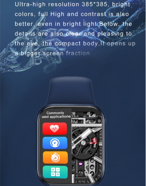 Умные часы Smart Watch Series NB PLUS с беспроводной зарядкой (приложение WearFit Pro) Синие - Фото 11 Умные часы Smart Watch Series NB PLUS с беспроводной зарядкой (приложение WearFit Pro) Синие - изображение 11