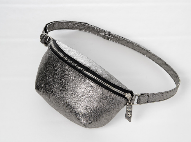 Сумочка на пояс (бананка) Sambag Бонни 24*15*4 см темное серебро - Фото 1 Сумочка на пояс (бананка) Sambag Бонни 24*15*4 см темное серебро - изображение 1