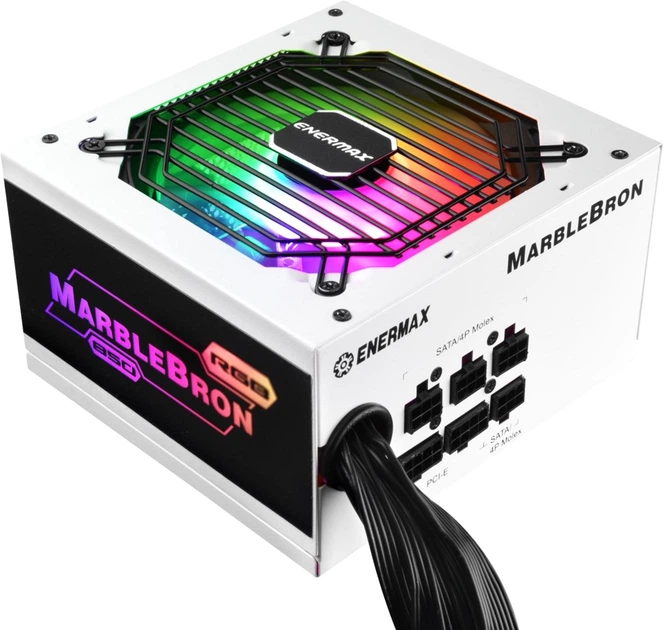Zasilacz Enermax MarbleBron 82+ Modular, RGB 850W White - obraz 3