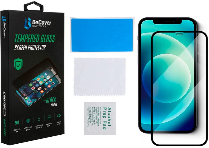 Защитное стекло для смартфона Apple iPhone 14 BeCover Black (BC_707970) - Фото 4 Защитное стекло для смартфона Apple iPhone 14 BeCover Black (BC_707970) - изображение 4