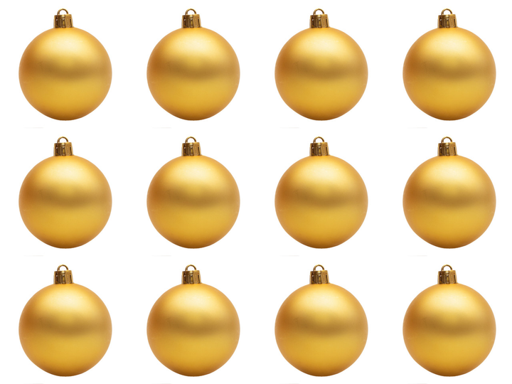 Набор елочных украшений золото Премиум - украшения в интернет-магазине новогодних товаров №1
