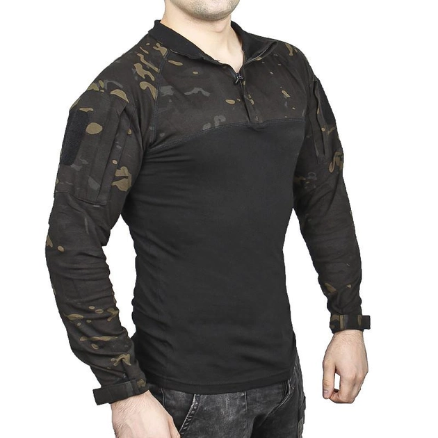 Рубашка тактическая убокс Pave Hawk PLY-11 Camouflage Black 2XL мужская с разрезами под налокотники taktical - изображение 2