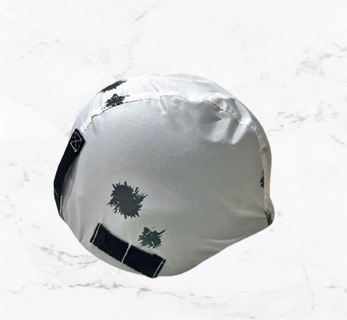 Кавер маскировочный с креплением под очки зимний армейский, MOLLE System, белый "клякса", размер L - изображение 2