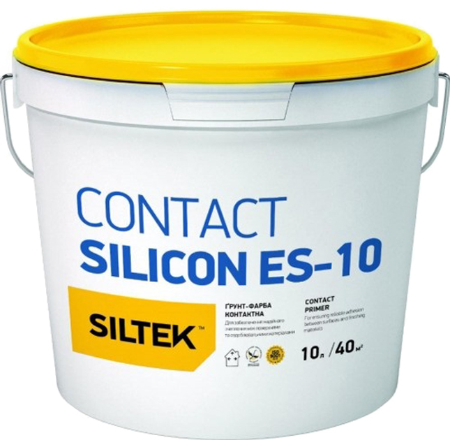 Грунт-краска Siltek Contact Silikon ЕS-10 10 л (Е35348) – фото, отзывы ...