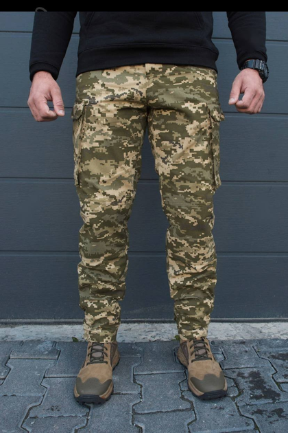 Зимние тактические штаны пиксель военные р 52 - изображение 1