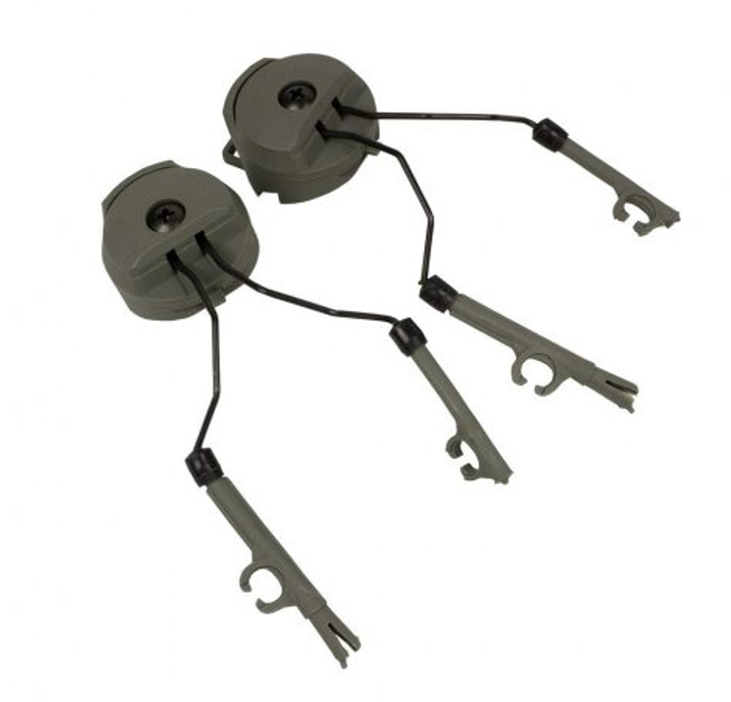 Крепления для активных наушников FMA EX Headset and Helmet Rail Adapter Set GEN1 FG Oliva - изображение 1