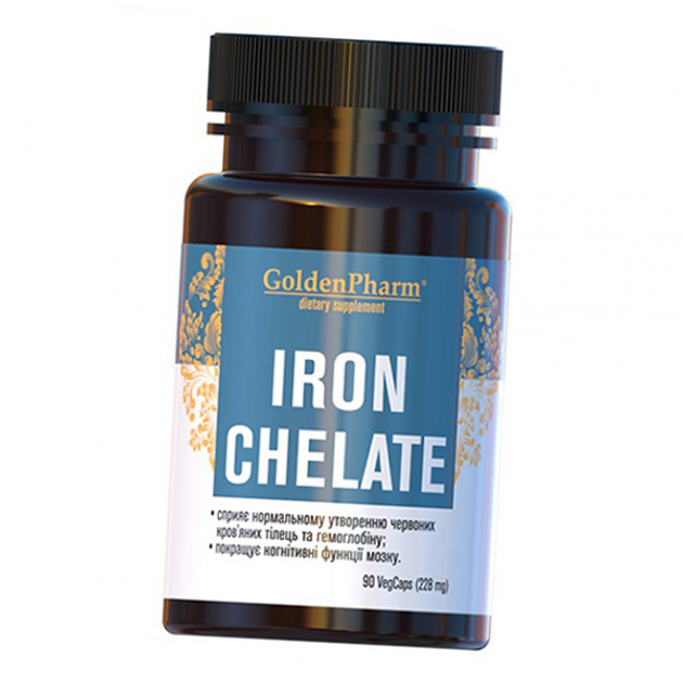 Железо Хелат, Iron Chelate 28, Golden Pharm 90вегкапс (36519014 ...