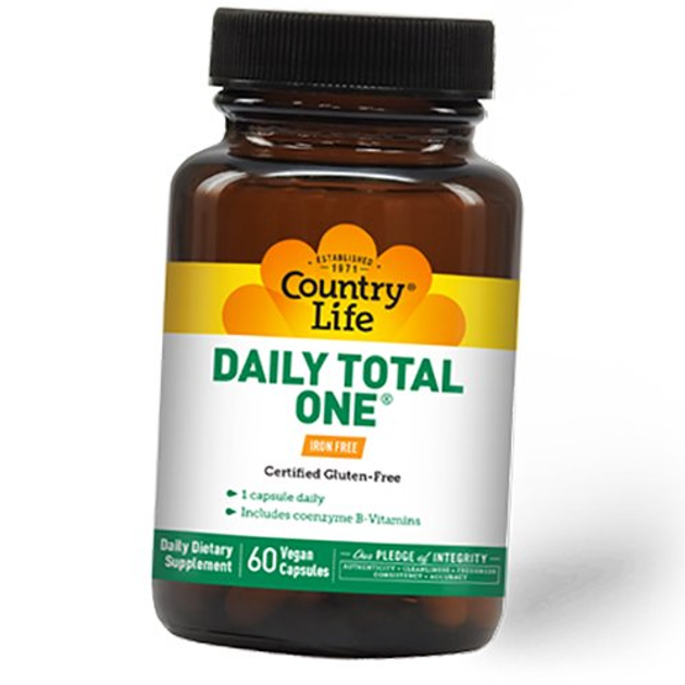 Мультивитамины без железа, Daily Total One Iron Free, Country Life ...