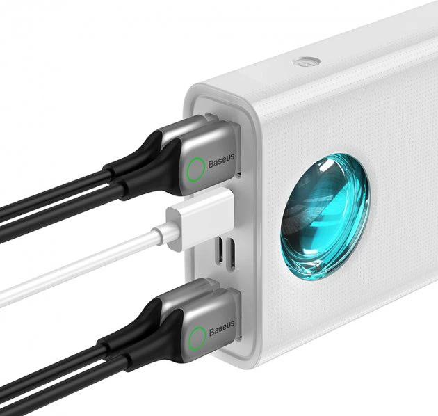 УМБ Baseus Amblight Digital Display Quick Charge 65 Вт 30000 мАг White (PPLG-A02) - зображення 3
