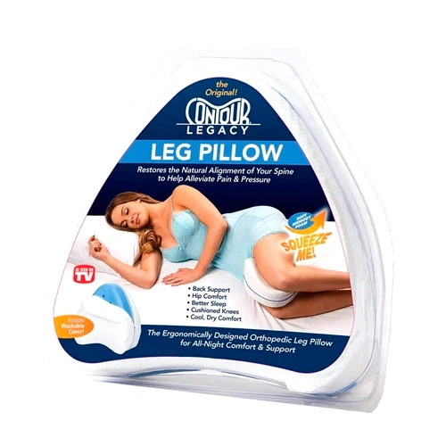 Подушка ортопедична для ніг з ефектом пам'яті Contour Leg pillow - Фото 2 Подушка ортопедична для ніг з ефектом пам'яті Contour Leg pillow - зображення 2