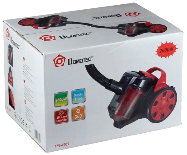 Пилосос для сухого прибирання Domotec MS-4405 червоний 2600W (MS-4405_1435) - зображення 6