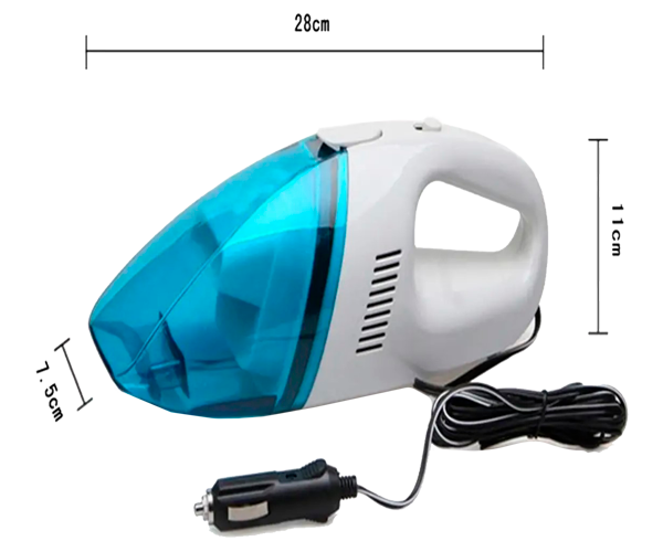 Автомобильный пылесос с зарядкой от прикуривателя Vacuum Cleaner DC 12V бело-синий 60W (lp-89801_104) - изображение 3