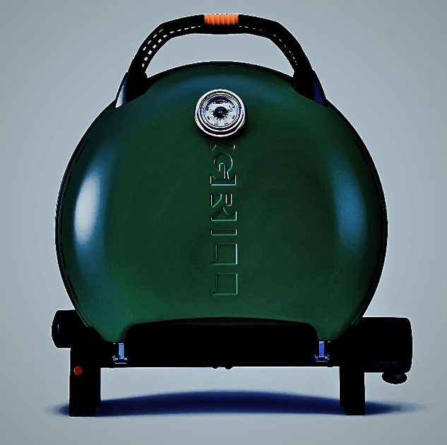Портативный переносной газовый гриль O-GRILL 600T, зеленый – низкие .