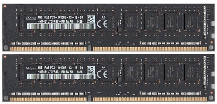 Оперативная память Hynix Dimm 8Gb (2*4Gb) DDR3 1866MHz PC3 14900E CL13 ...