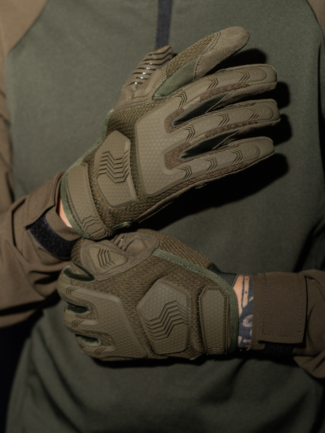 Тактические перчатки BEZET 6262 M Хаки (2000093212241) - изображение 1