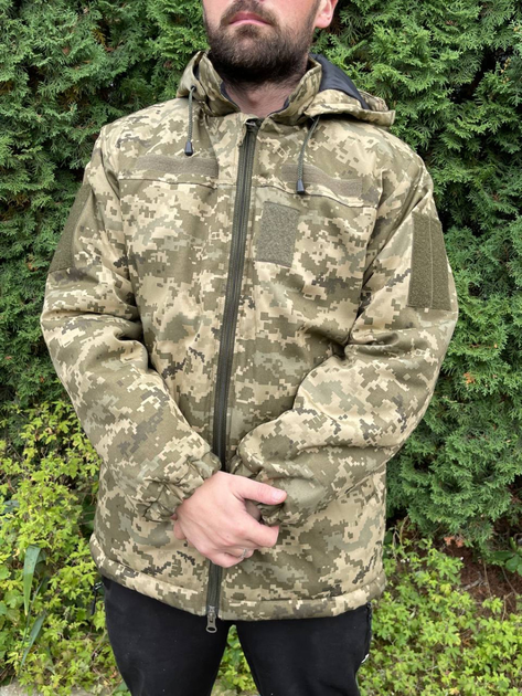 Куртка-бушлат военная мужская тактическая ВСУ (ЗСУ) Пиксель 8721 50 размер хаки - изображение 2