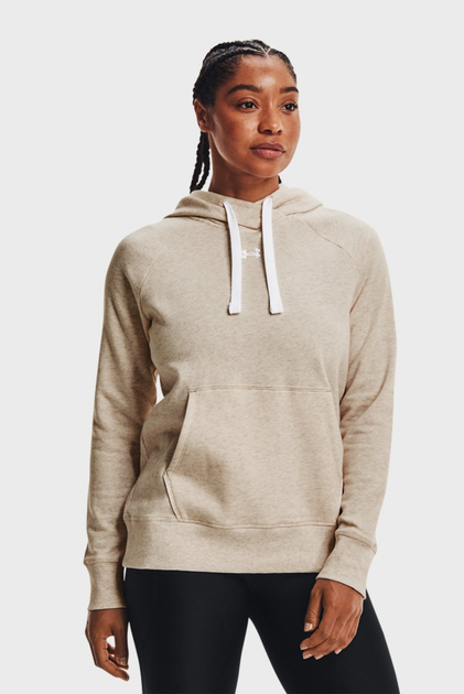Женское бежевое худи Rival Fleece HB Hoodie Under Armour MD 1356317-783 ...
