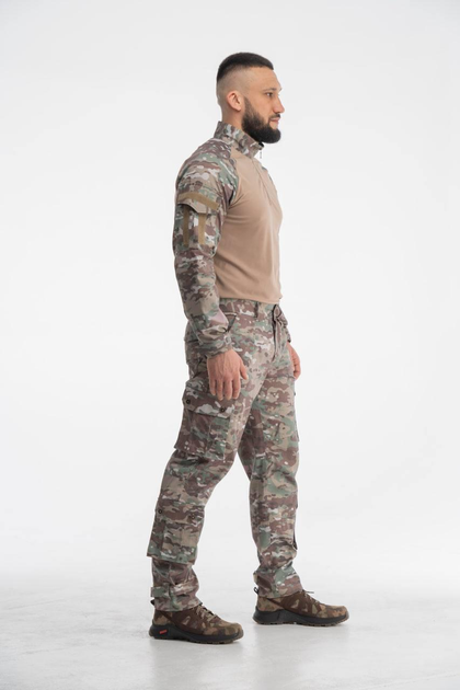 Тактична Осіння військова форма комплект костюм, (Убакс + Штани), Камуфляж "Мультикам", Розмір: XL - зображення 2