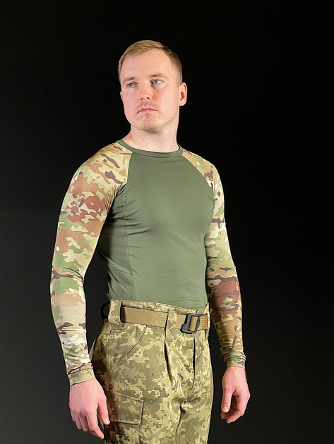 Рашгард тактичний UFB Clothing олива / мультикам NATO M (48-50 розмір) - изображение 1