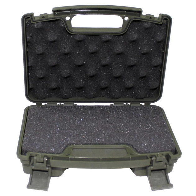 Кейс для пістолета пластиковий із застібками малий темно-зелений (олива) MFH (27169B) - зображення 2