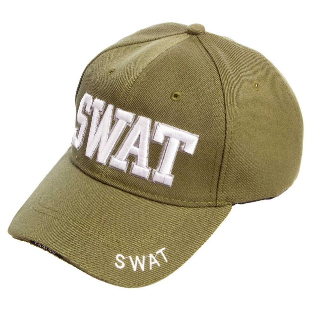 Бейсболка тактическая кепка мужская классическая с надписью SWAT Tactical Хлопок Оливковая (6844) - изображение 1