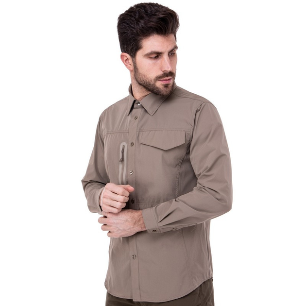 Чоловіча тактична військова сорочка з довгим рукавом Pro Tactical непромокальна Поліестер Хакі (7188) 3XL - зображення 2