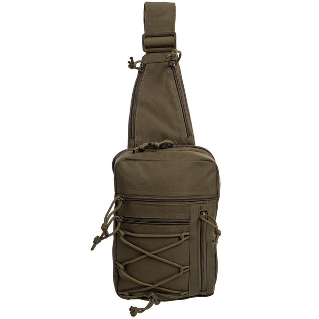 Тактический рюкзак с одной лямкой SILVER KNIGHT Сумка слинг Полиэстер Оливковый (YQS-13) - изображение 2